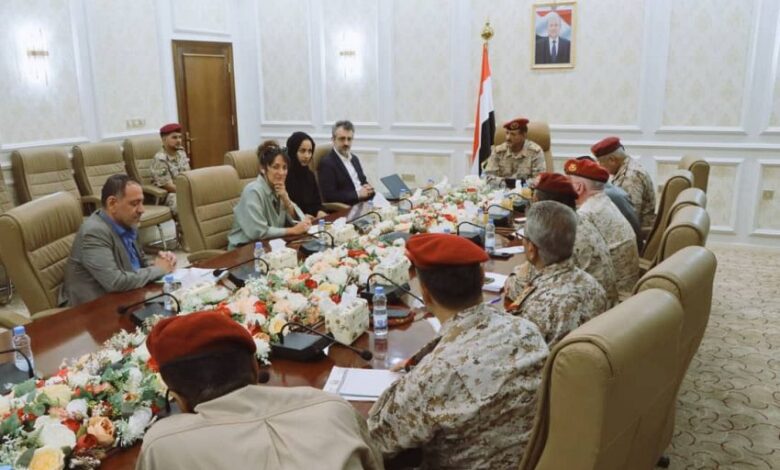 نائب رئيس الأركان يناقش مع خبيرة دولية ملف تجنيد الأطفال وانتهاكات مليشيات الحوثي الإرهابية