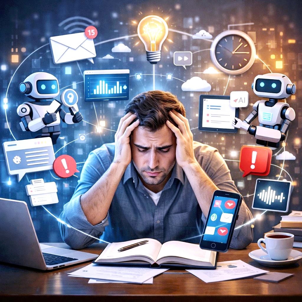 كيف يسرق تعدد أدوات الذكاء الاصطناعي تركيزك؟